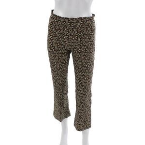 Avenue Montaigne Womens Cropped Beige Aztec Geometric Pants Size 2